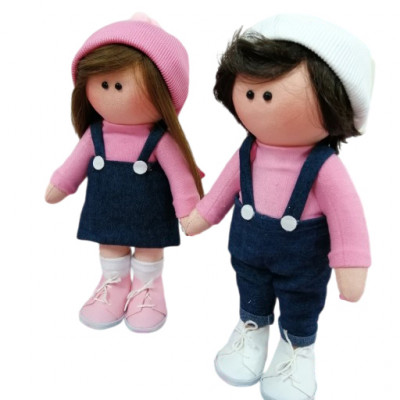 تصویر محصول عروسک روسی دختر و پسر (و اسپرت، و عروس و داماد)